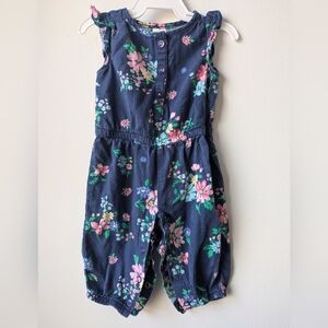 Carter's Floral Kids Romper in Navy